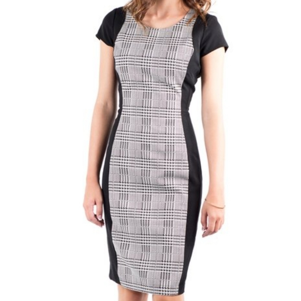Mad about Plaid Black Dress